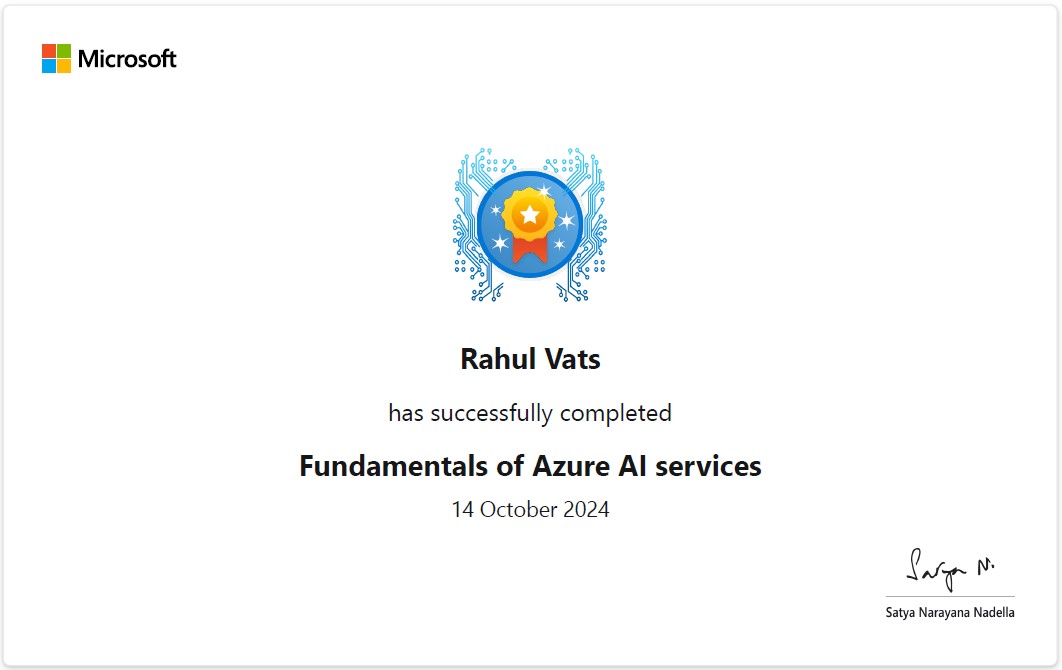Azure AI Certificate
